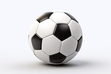 Fototapeta premium Football ball on a white background. Football or soccer sports equipment. Ai generative.