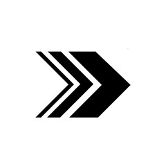 black solid arrows icon vector