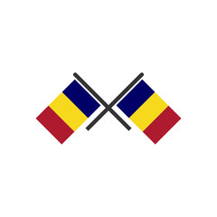 Chad flags icon set, Chad independence day icon set vector sign symbol