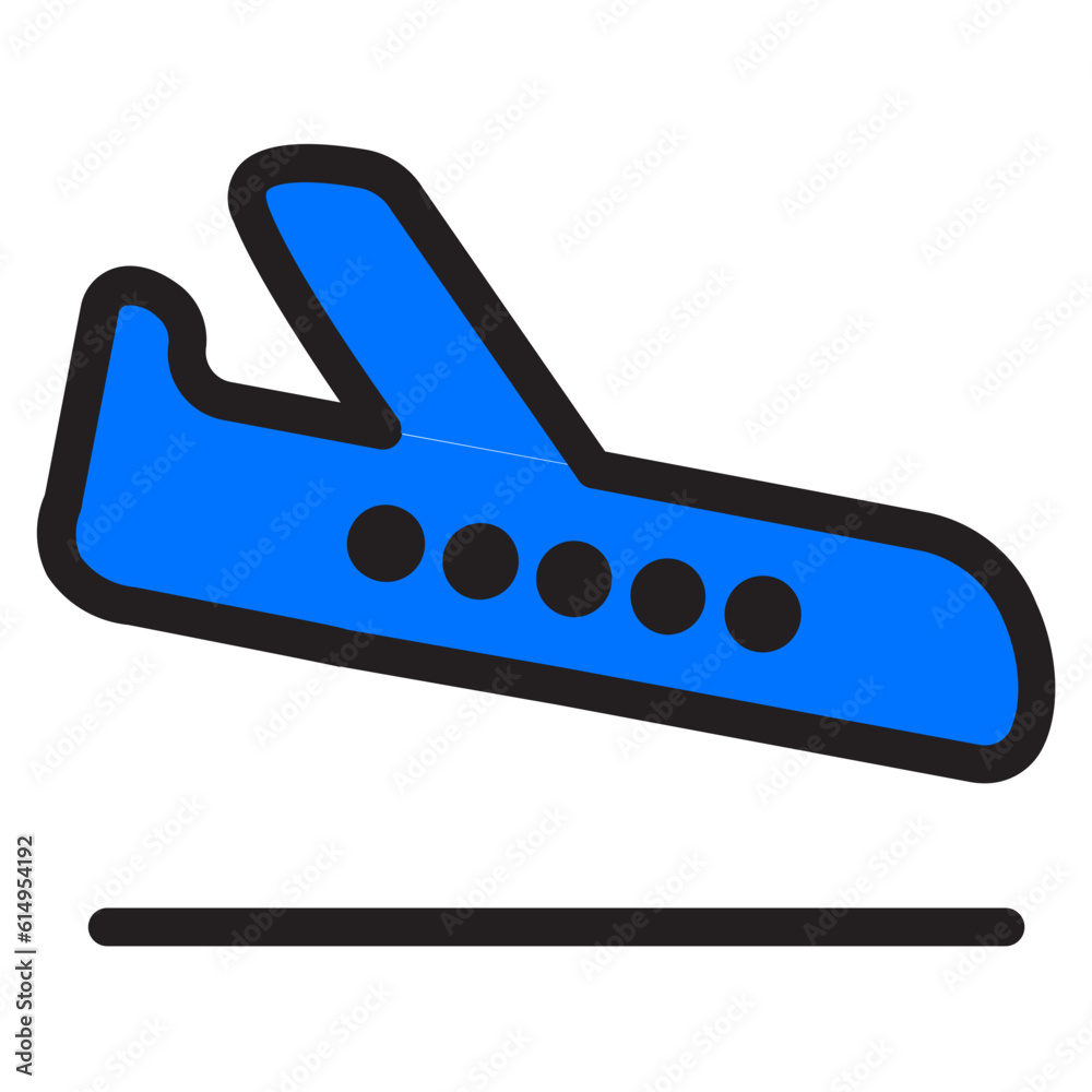 Poster Landing Icon: A graphical representation symbolizing the act of landing plane