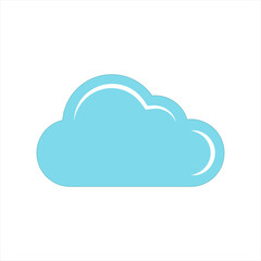 blue cloud Vector Illustration Logo Template