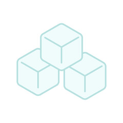 ice cubes vector logo template in trendy style