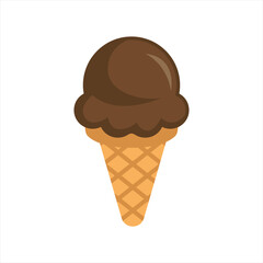 ice cream cone vector logo template in trendy style