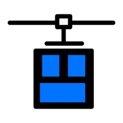 Cableway Icon: A visual depiction representing a cableway