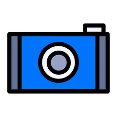 Camera Icon: A visual depiction of a camera, representing photography, capturing moments, or indicating the availability of a camera feature