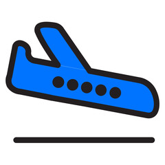 Landing Icon: A graphical representation symbolizing the act of landing plane