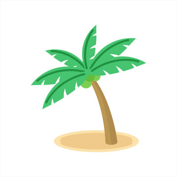 palm tree vector logo template in trendy style
