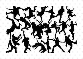 Hip Hop Silhouette, Hip Hop SVG, Hip Hop Dancers Svg, Rap Dances Svg, Dancers Svg, Hip Hop Bundle, SB00367