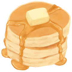 pancake 3 piece with butter on top