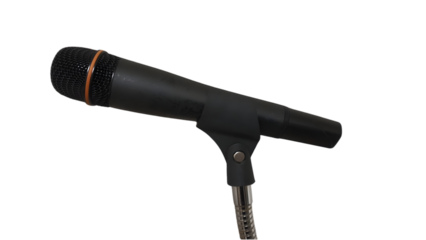 Microphone with Stand on the transparent Background