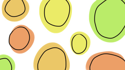 hand-drawn abstract circles with lines