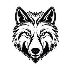 Wolf Head Portrait Vector Logo