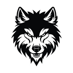 Wolf Head Portrait Vector Logo