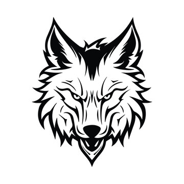 Wolf Head Portrait Vector Logo
