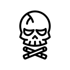 cigarette danger line icon illustration vector graphic
