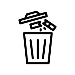 quit smoking line icon illustration vector graphic