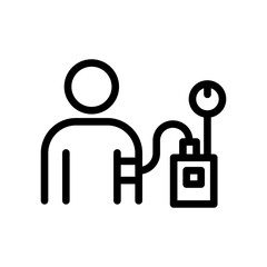 blood pressure line icon illustration vector graphic