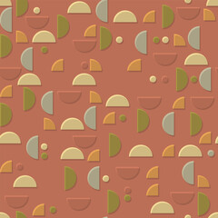 Colorful Trendy Geometric Minimalist Seamless Pattern for Textile, Wallpaper and Background.