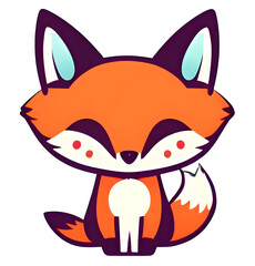 Cute fox sticker