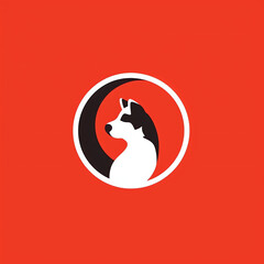 Minimalist Dog Logo Design