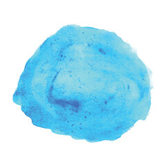 Circle hand draw ink brush stroke, Watercolor Round vector brush strokes, Grunge blue design elements paintbrush