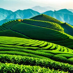 Fototapeta premium tea plantations in northern Thailand