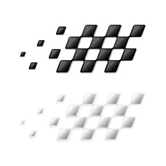 Sport flags checkered stripes