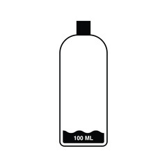 100 ml water bottle icon vector illustration eps
