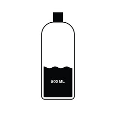 500 ml water bottle icon vector illustration eps