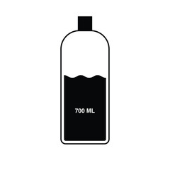 700 ml water bottle icon vector illustration eps