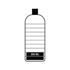 200 ml water bottle icon vector illustration eps