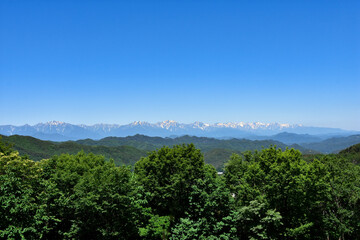 筑北村から眺める北アルプス