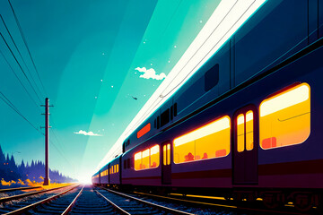 Fototapeta premium Generative concept art illustration. Generative ai.