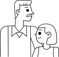 Obraz premium Grandpa And Niece Icon