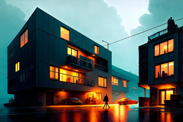 Generative concept art illustration. Generative ai.