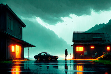 Obraz premium Generative concept art illustration. Generative ai.