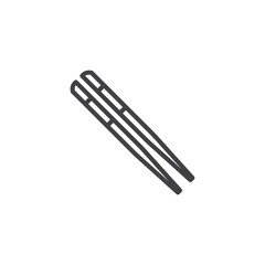 Chopsticks line icon