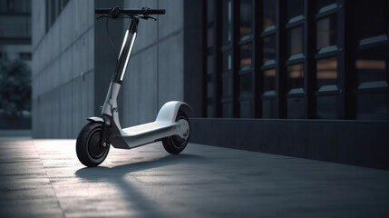 electric scooter at the street 
