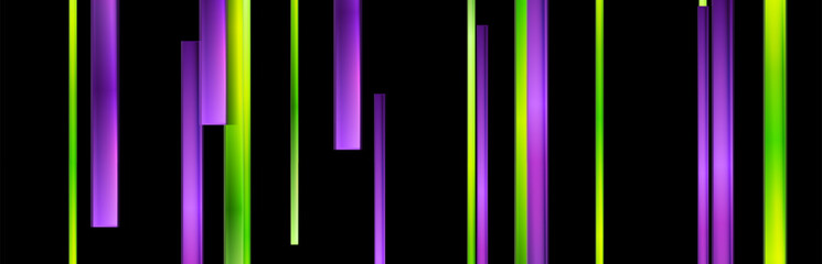 Violet and green stripes geometric tech abstract background. Minimal vector banner design