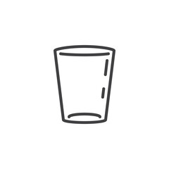Drinking glass line icon