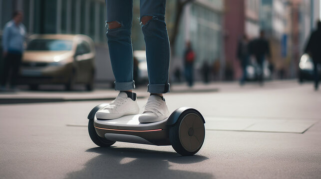 Person Riding Hoverboard