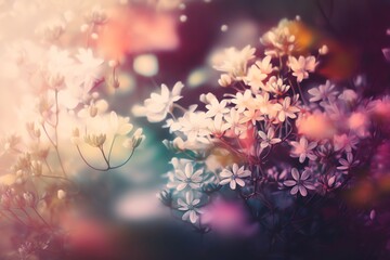 Obraz na płótnie Canvas Flower Bokeh for Background. Blurry Flower for Background. Generative AI