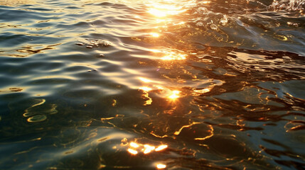 ocean waves with sunlight reflex on the surface of sea water  when sunset or sunrises. background nature landscape collection of beautiful nature theme