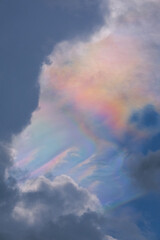 Fototapeta na wymiar rainbow over the clouds