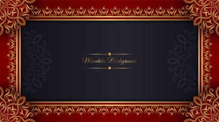 luxury background with golden mandala ornament