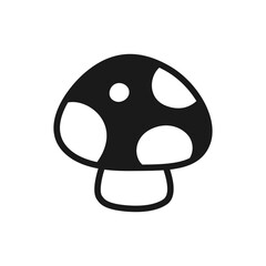 Fototapeta premium Cute Mushroom icon vector illustration, Mushroom logo design