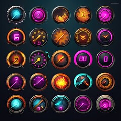 interface games speedometer ai generated