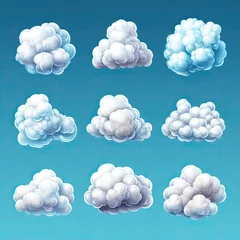 Rolgordijnen space cloud white ai generated © sevector
