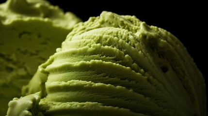 Speciality Japanese green tea or matcha ice cream