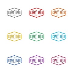 Obraz premium Craft beer logo icon isolated on white background. Set icons colorful